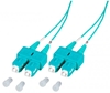 Picture of SC/UPC-SC/UPC MM, Multimode OM3, 50/125, duplex, 3.0mm LSZH Aqua, 3m ::SC-1.3-1U3