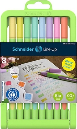 Изображение Schneider Cienkopis SCHNEIDER LINE-UP PASTEL, 0,4mm, 8 szt, w kasecie typu stojak - mix kolorów