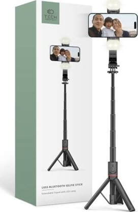 Attēls no Selfie stick Tech-Protect TECH-PROTECT L05S BLUETOOTH SELFIE STICK TRIPOD & LED LIGHT BLACK