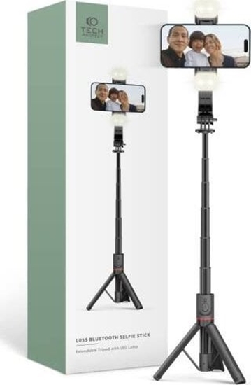 Picture of Selfie stick Tech-Protect TECH-PROTECT L05S BLUETOOTH SELFIE STICK TRIPOD & LED LIGHT BLACK