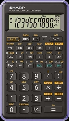 Attēls no Sharp EL-501T calculator Pocket Scientific Black, Purple