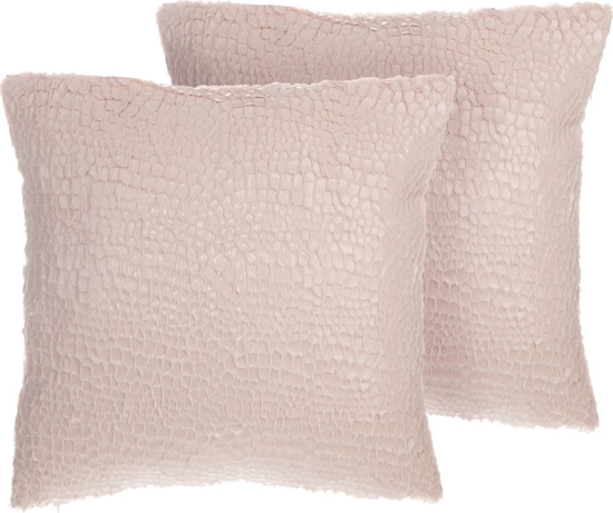 Изображение Shumee Zestaw 2 poduszek dekoracyjnych 45 x 45 cm róowy PEONY