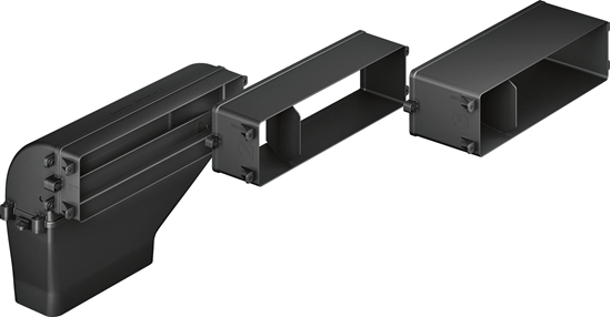 Picture of Siemens Siemens HZ381401, Cooker hood exhaust air set, Black, 1.46 kg, 590 mm, 765 mm, 160 mm