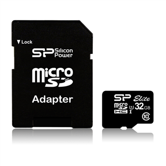 Picture of Silicon power Elite 8GB microSDHC UHS-I 8 GB, Micro SDHC, Flash memory class Class 10, SD