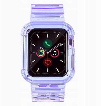 Изображение Silikonowa opaska pasek bransoleta bransoletka etui Strap Light Set do zegarka Apple Watch 42 mm - fioletowy