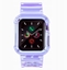 Изображение Silikonowa opaska pasek bransoleta bransoletka etui Strap Light Set do zegarka Apple Watch 42 mm - fioletowy