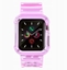Изображение Silikonowa opaska pasek bransoleta bransoletka etui Strap Light Set do zegarka Apple Watch 44 mm - czerwona