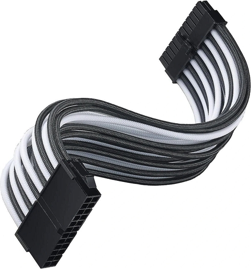 Изображение SilverStone SilverStone ATX 24-Pin-Kabel, 300mm - Schwarz/Weiß