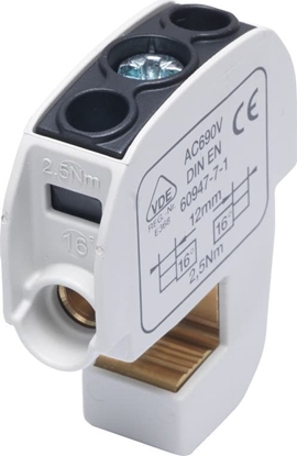 Picture of Simet Zacisk izolowany szynowy SBB 16 (86105) SIMBLOCK czarny 81550007