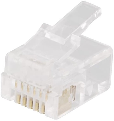 Picture of S-Impuls Western Stecker RJ45, 8P8C, vergoldet, Langversion (25 Stück)