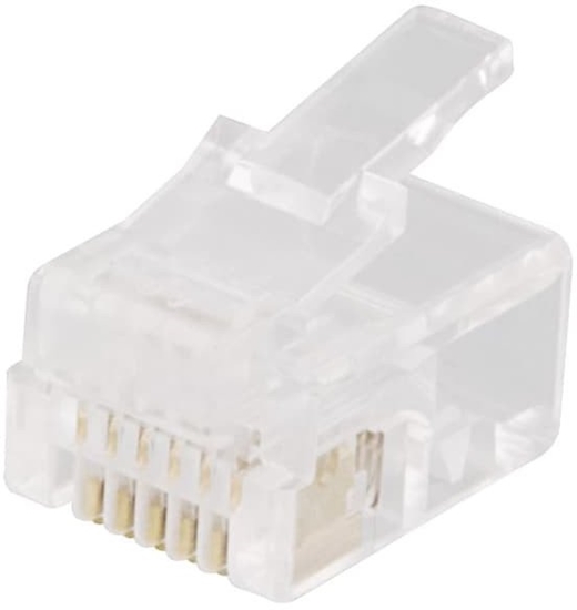 Picture of S-Impuls Western Stecker RJ45, 8P8C, vergoldet, Langversion (25 Stück)