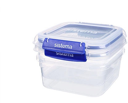 Picture of Sistema - 1,15L Square Klip It Plus 2 Pack