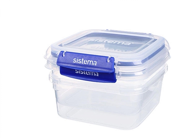 Picture of Sistema - 1,15L Square Klip It Plus 2 Pack
