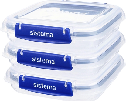 Picture of Sistema Sistema - Square Klip it Plus 3 pack 520ml