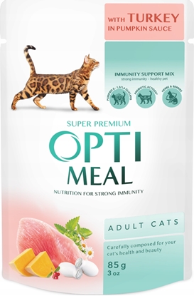 Picture of Synteza OPTIMEAL KOT sasz.85g INDYK w sosie       DYNIOWYM /12