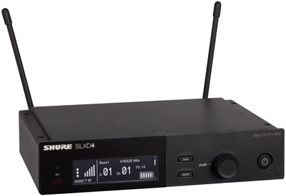 Attēls no Mikrofon Shure SLXD4E=-G59 - Odbiornik pojedynczy cyfrowy (470-514 MHz)