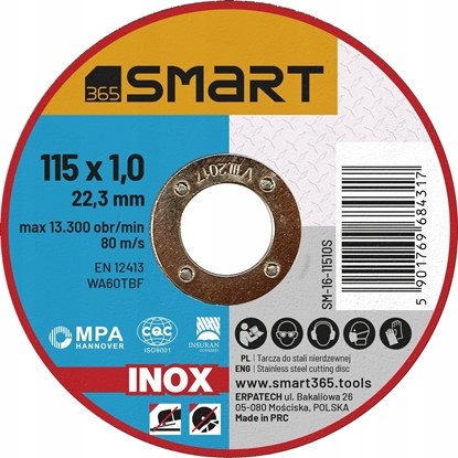 Picture of Smart tarcza do cicia stali inox 115x1,0mm smart [25szt]