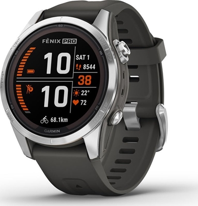 Attēls no Garmin Fenix 7S Pro Solar (20mm) graphite/steel