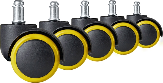 Изображение Sofotel Kóka gumowane do foteli czarno-óte 5 szt.