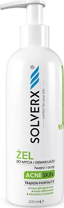 Picture of Solverx Acne Skin el do mycia i demakijau twarzy i oczu do skóry trdzikowej i tustej 200ml