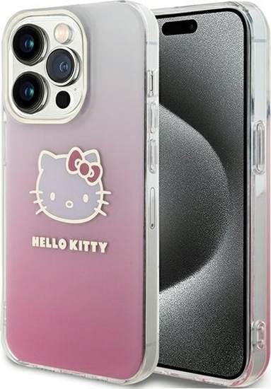 Изображение Sourcing Hello Kitty HKHCP13LHDGKEP iPhone 13 Pro / 13 6.1" pink/pink hardcase IML Gradient Electrop Kitty Head