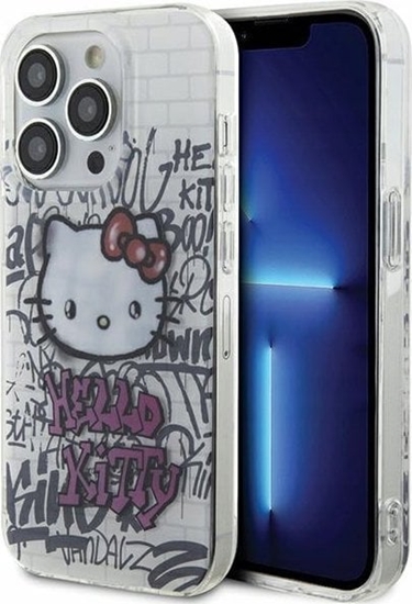 Picture of Sourcing Hello Kitty HKHCP13XHDGPHT iPhone 13 Pro Max 6.7" white/white hardcase IML Kitty On Bricks Graffiti