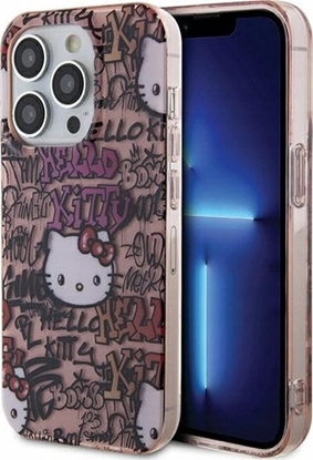 Attēls no Sourcing Hello Kitty HKHCP14XHDGPTP iPhone 14 Pro Max 6.7" pink/pink hardcase IML Tags Graffiti