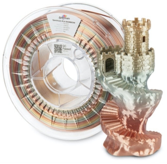 Picture of Spectrum 3D filament, PLA Silk Rainbow, 1,75mm, 1000g, 81021, ancient