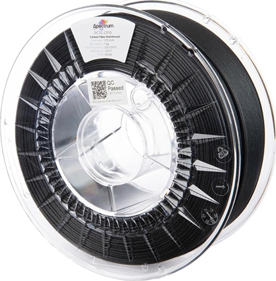 Picture of Spectrum Spectrum 3D filament, PCTG CF10, 1,75mm, 1000g, 80717, black