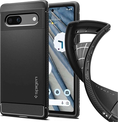 Attēls no Spigen Etui ochronne na telefon Spigen Rugged Armor do Google Pixel 7a Matte Black