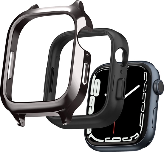 Picture of Spigen Pasek + etui Spigen Metal Fit Pro Apple Watch 7/8 45mm Graphite