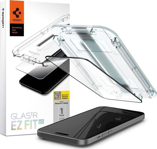 Picture of Spigen Spigen Glass tR EZ Fit HD 1 Pack, FC Black - iPhone 15