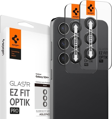 Attēls no Spigen Spigen Glass tR EZ Fit Optik Pro 2 Pack, black - Samsung Galaxy S24+