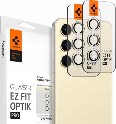 Attēls no Spigen Spigen Glass tR EZ Fit Optik Pro 2 Pack, yellow - Samsung Galaxy S24+