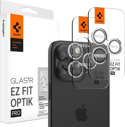 Picture of Spigen Szko na aparat Glas.tR Ez Fit Optik Pro 2-Pack - iPhone 15 Pro / 15 Pro Max / 14 Pro / 14 Pro Max
