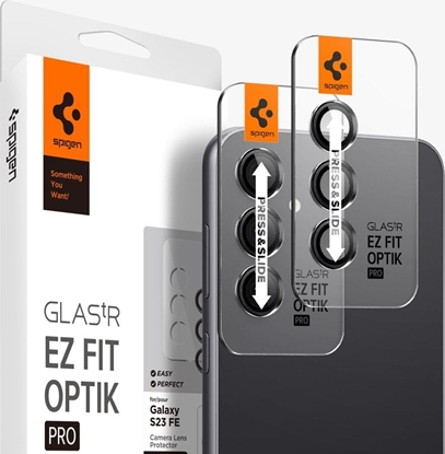 Изображение Spigen Glass tR EZ Fit Optik Pro Black 2 Pack - Samsung Galaxy S23 FE