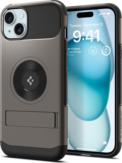 Изображение Spigen Spigen Slim Armor MagSafe, gunmetal - iPhone 15