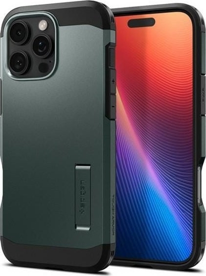 Picture of Spigen Spigen Tough Armor MagSafe Case with Stand for iPhone 16 Pro - Green