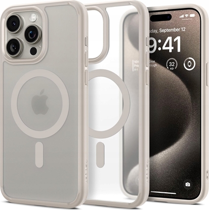 Attēls no Spigen SPIGEN ULTRA HYBRID MAG MAGSAFE IPHONE 15 PRO MAX FROST NATURAL TITANIUM