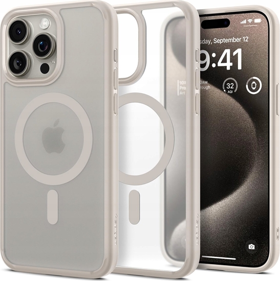 Picture of Spigen SPIGEN ULTRA HYBRID MAG MAGSAFE IPHONE 15 PRO MAX FROST NATURAL TITANIUM