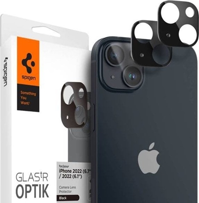 Attēls no Spigen Szko hartowane na aparat Spigen Optik.tr Camera Protector Apple iPhone 14/14 Plus Black [2 PACK]