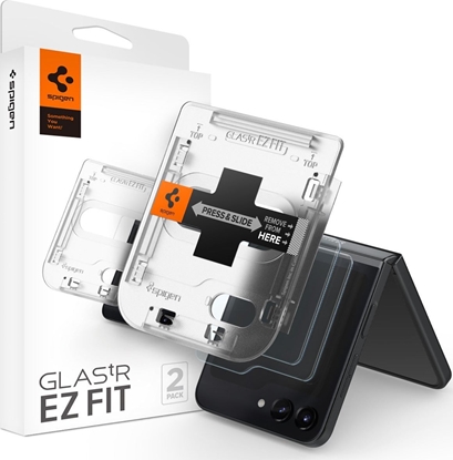 Picture of Spigen SZKO HARTOWANE SPIGEN GLAS.TR EZ FIT 2-PACK GALAXY Z FLIP 5 CLEAR