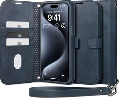 Attēls no Spigen Wallet S Pro, navy - iPhone 15 Pro