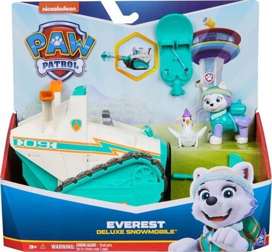 Picture of Spin Master Paw Patrol - Snowmobile with Everest figure, snowboard and Henrietta figure, toy vehicle