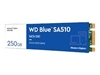Picture of SSD|WESTERN DIGITAL|Blue SA510|250GB|M.2|SATA 3.0|Write speed 440 MBytes/sec|Read speed 555 MBytes/sec|2.38mm|TBW 100 TB|MTBF 1750000 hours|WDS250G3B0B