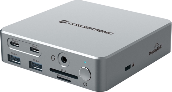 Picture of Conceptronic DONN25G dokstacija Vadu USB 3.2 Gen 2 (3.1 Gen 2) Type-C Sudrabs