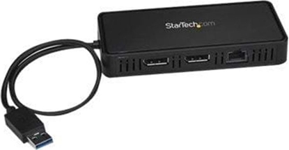 Attēls no Stacja/replikator StarTech StarTech USB TO DUAL DP DOCKING STATION/DOCKING STATION 4K GBE USB 3.0