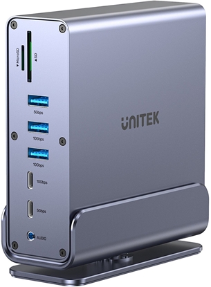 Picture of Stacja/replikator Unitek Universal DisplayLink Triple 4K USB-C/Thunderbolt (D1135AGY01)