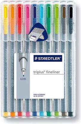 Picture of Staedtler Cienkopis fibrowy TRIPLUS FINELINER, etui 10 kolorów (STA149)