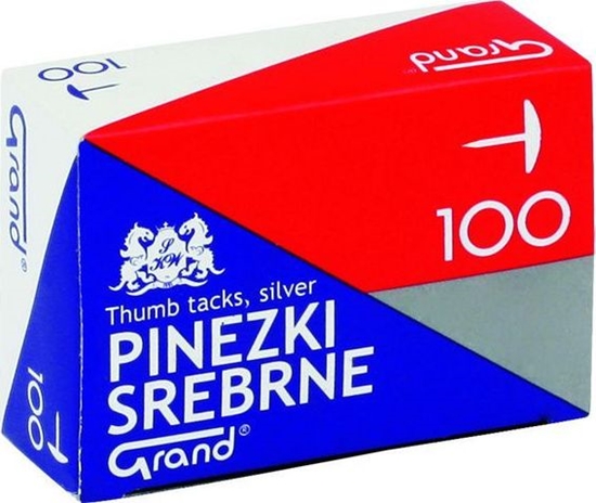 Изображение Staples Pinezki S100 srebrne 100 szt.